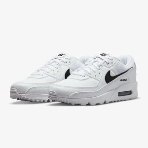 Nike Air Max 90 Women's Shoes - White and Black Size 8.5 (Sustainable Materials)
